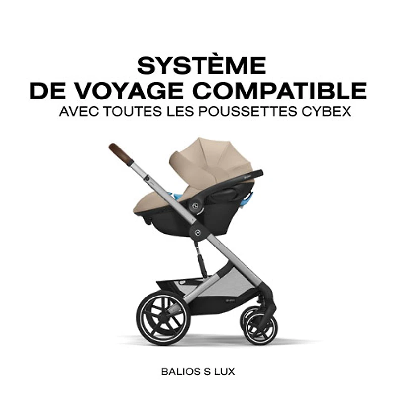 Siège d'auto pour bébé orienté vers l'arrière Aton G Swivel de Cybex - Beige amande