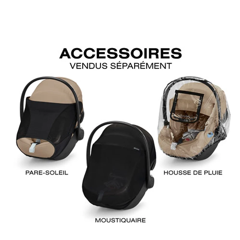 Siège d'auto pour bébé orienté vers l'arrière Aton G Swivel de Cybex - Noir lunaire