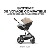 Siège d'auto pour bébé orienté vers l'arrière Aton G Swivel de Cybex - Noir lunaire