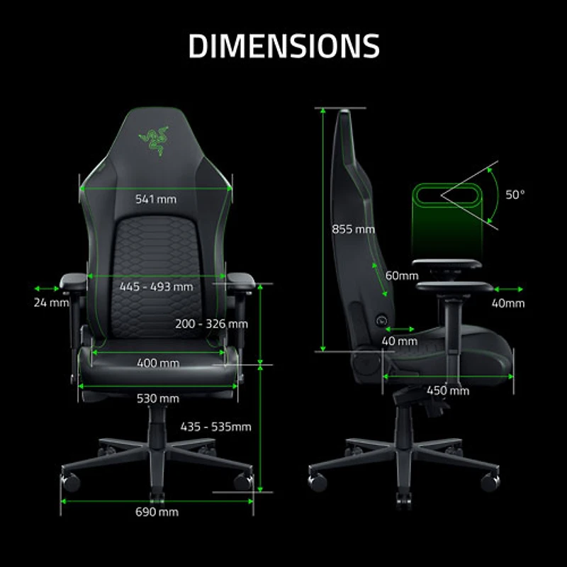 Razer Iskur V2 NewGen Ergonomic EPU Leather Gaming Chair