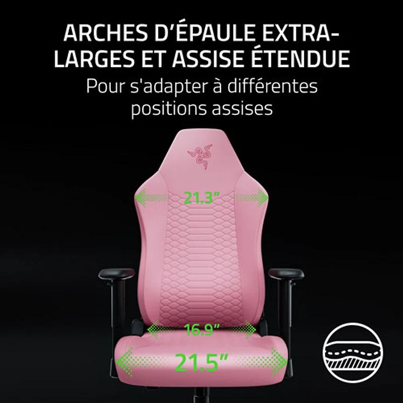 Fauteuil de jeu ergonomique en cuir EPU Iskur V2 X NewGen de Razer - Quartz