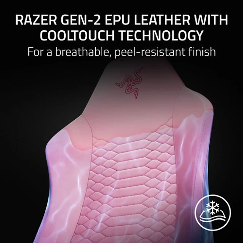 Fauteuil de jeu ergonomique en cuir EPU Iskur V2 X NewGen de Razer - Quartz