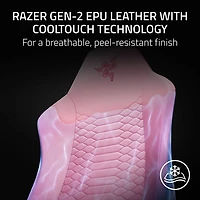 Fauteuil de jeu ergonomique en cuir EPU Iskur V2 X NewGen de Razer - Quartz