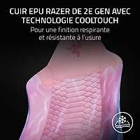 Fauteuil de jeu ergonomique en cuir EPU Iskur V2 X NewGen de Razer - Quartz