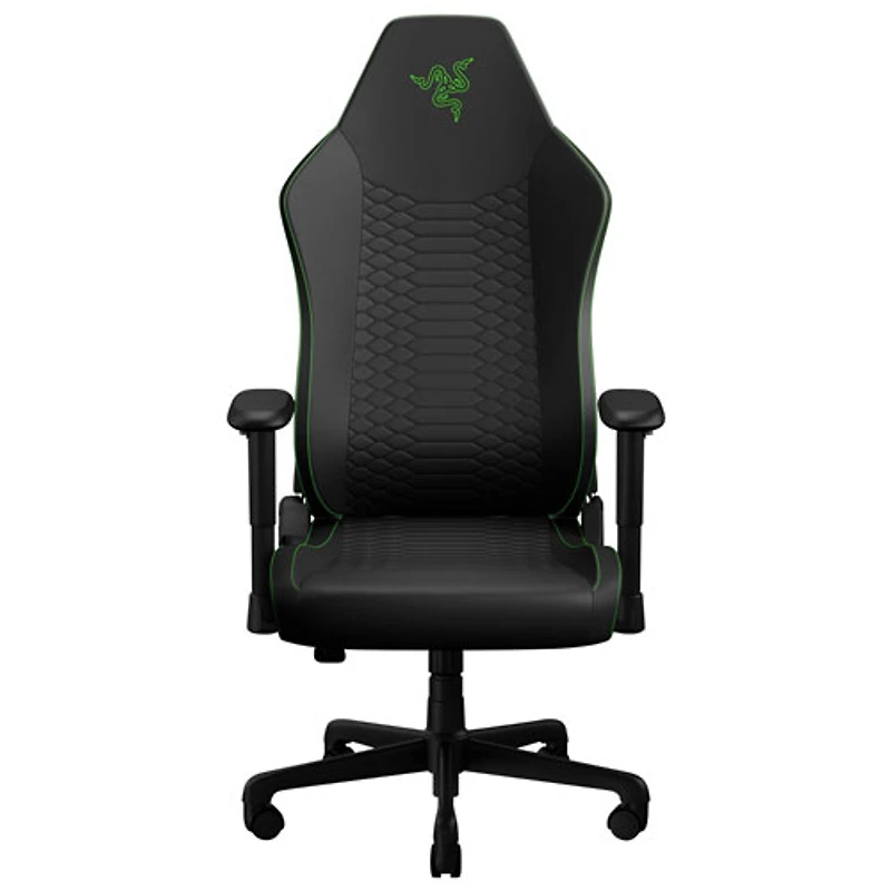 Fauteuil de jeu ergonomique en cuir EPU Iskur V2 X NewGen de Razer - Noir/Vert
