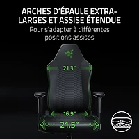 Fauteuil de jeu ergonomique en cuir EPU Iskur V2 X NewGen de Razer - Noir/Vert