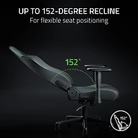 Fauteuil de jeu ergonomique en cuir EPU Iskur V2 X NewGen de Razer - Noir/Vert