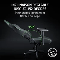 Fauteuil de jeu ergonomique en cuir EPU Iskur V2 X NewGen de Razer - Noir/Vert