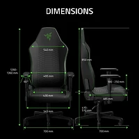 Fauteuil de jeu ergonomique en cuir EPU Iskur V2 X NewGen de Razer - Noir/Vert
