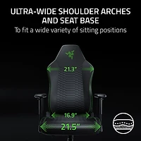 Fauteuil de jeu ergonomique en cuir EPU Iskur V2 X NewGen de Razer - Noir/Vert