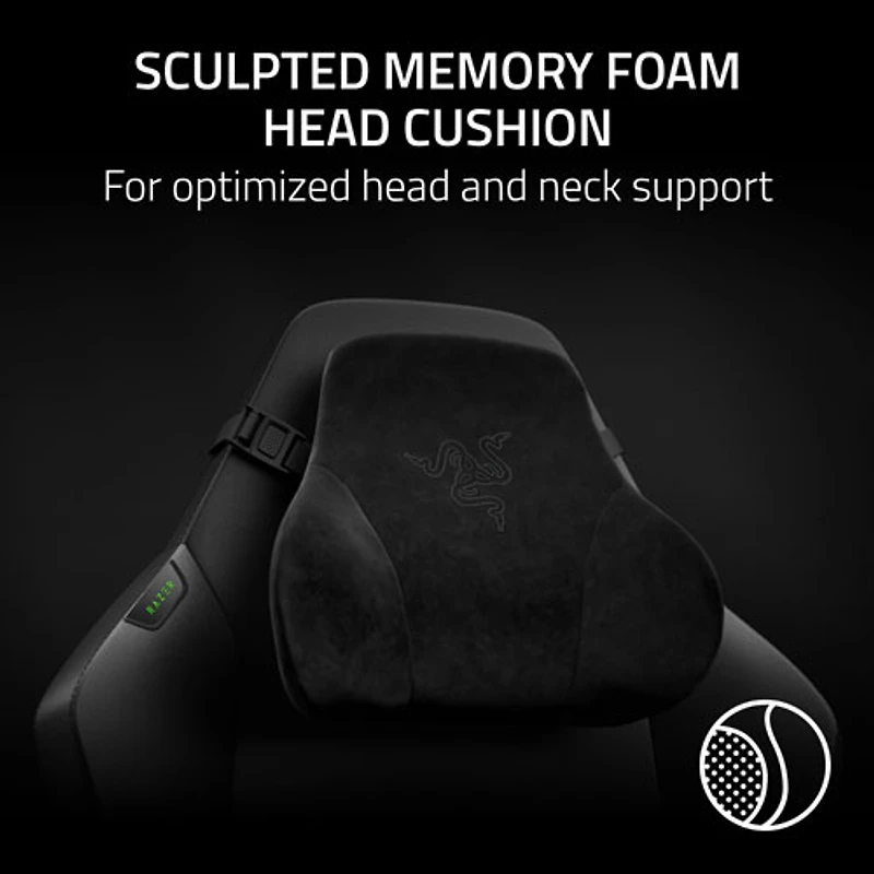 Fauteuil de jeu ergonomique en cuir EPU Iskur V2 NewGen de Razer - Noir