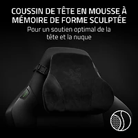 Fauteuil de jeu ergonomique en cuir EPU Iskur V2 NewGen de Razer - Noir