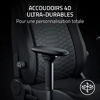 Fauteuil de jeu ergonomique en cuir EPU Iskur V2 NewGen de Razer - Noir