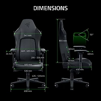 Fauteuil de jeu ergonomique en cuir EPU Iskur V2 NewGen de Razer - Noir