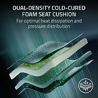 Fauteuil de jeu ergonomique en cuir EPU Iskur V2 NewGen de Razer - Noir