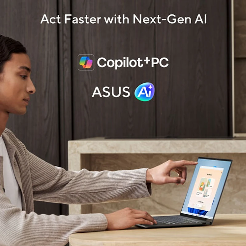 ASUS Zenbook S14 14" Touchscreen Laptop - Antrim Grey (Intel Core Ultra 9 386H/32GB RAM/1TB SSD/Windows 11 Home)