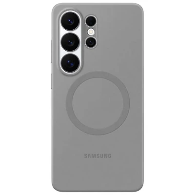 Samsung Silicone Fitted Soft Shell Case with Magnet for Galaxy S26 Ultra - Grey