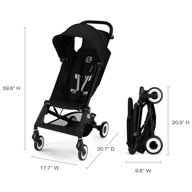 Poussette de voyage ultracompacte Agis de Cybex - Noir magique