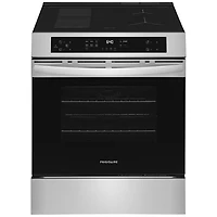 Boîte ouverte - Cuisinière à induction autonome avec convection à ventilateur et friture à l'air 5,3 pi³ 30 po de Frigidaire (FCFI308CBS) - Acier inoxydable