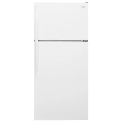 Boîte ouverte - Réfrigérateur à congélateur supérieur 14,3 pi³ 28 po de Whirlpool (WRT134TFDW) - Blanc