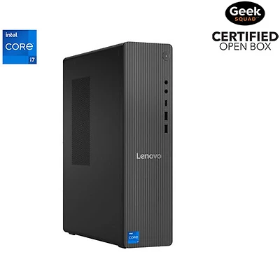 Boîte ouverte - Ordinateur de bureau IdeaCentre Tower 8 Liter de Lenovo - Gris luna (Ci7-14700 d'Intel/RAM 16 Go/SSD 1 To/Windows 11 Famille)