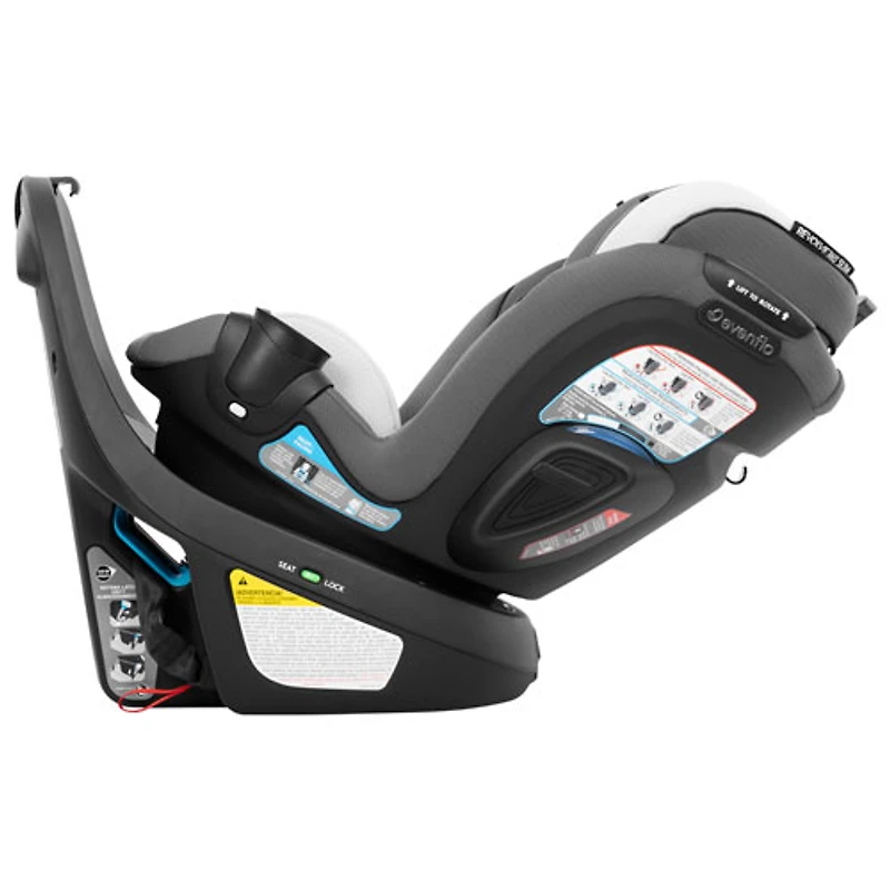 Evenflo Gold Revolve360 Slim Rotational 2-in-1 Convertible Booster Car Seat with SensorSafe - Pearl Grey