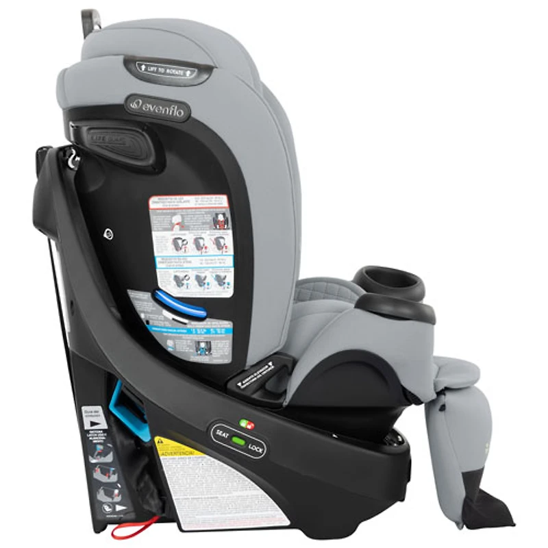 Evenflo Gold Revolve360 Extend Rotational 3-in-1 High-Back Convertible Booster Car Seat - Quartz Grey
