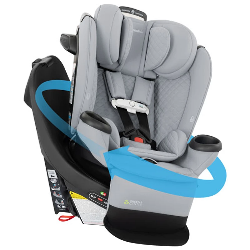 Evenflo Gold Revolve360 Extend Rotational 3-in-1 High-Back Convertible Booster Car Seat - Quartz Grey