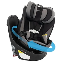 Evenflo Gold Revolve360 Slim Rotational 2-in-1 Convertible Booster Car Seat with SensorSafe - Obsidian Black