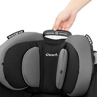Evenflo Gold Revolve360 Slim Rotational 2-in-1 Convertible Booster Car Seat with SensorSafe - Obsidian Black
