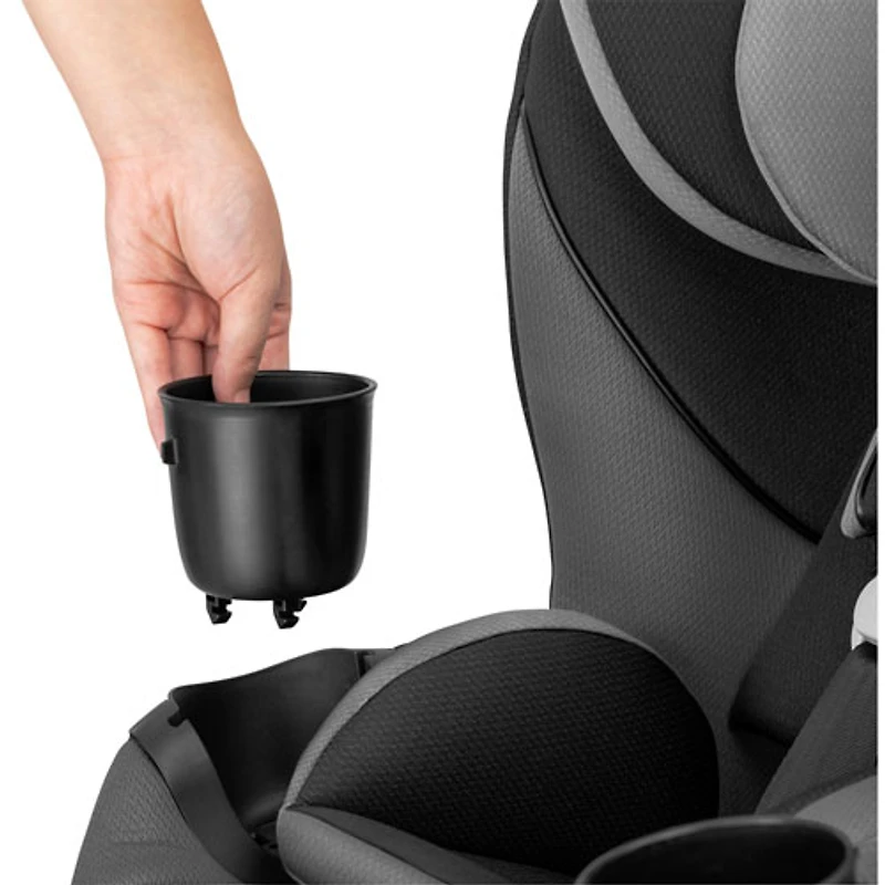 Evenflo Gold Revolve360 Slim Rotational 2-in-1 Convertible Booster Car Seat with SensorSafe - Obsidian Black