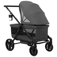 Evenflo OmniCrew 3-in1 Double Stroller Wagon - Oyster Grey