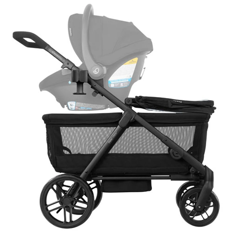Chariot poussette double 3-en-1 Omni Crew d'Evenflo - Noir réglisse