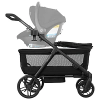 Chariot poussette double 3-en-1 Omni Crew d'Evenflo - Noir réglisse