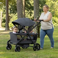 Chariot poussette double 3-en-1 Omni Crew d'Evenflo - Noir réglisse