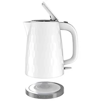 Black & Decker Honeycomb Cordless Electric Kettle - 1.7L - White