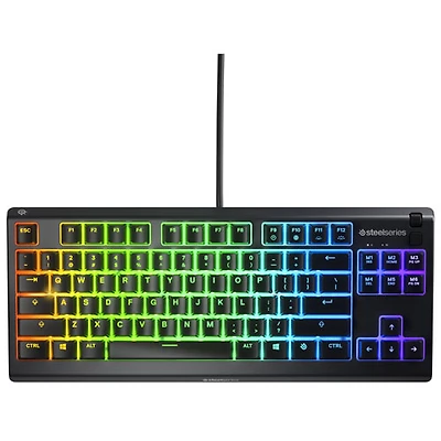 SteelSeries Apex 3 TKL Backlit Mechanical Tactile Ergonomic Gaming Keyboard - English