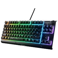 Clavier de jeu mécanique ergonomique tactile rétroéclairé Apex 3 TKL de SteelSeries - Anglais