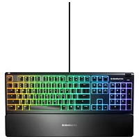 Clavier de jeu ergonomique tactile rétroéclairé pleine grandeur à membrane Apex 3 de SteelSeries - Anglais