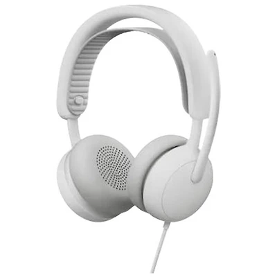Logitech Zone Wired 2 On-Ear Noise Cancelling Headset - Off-White