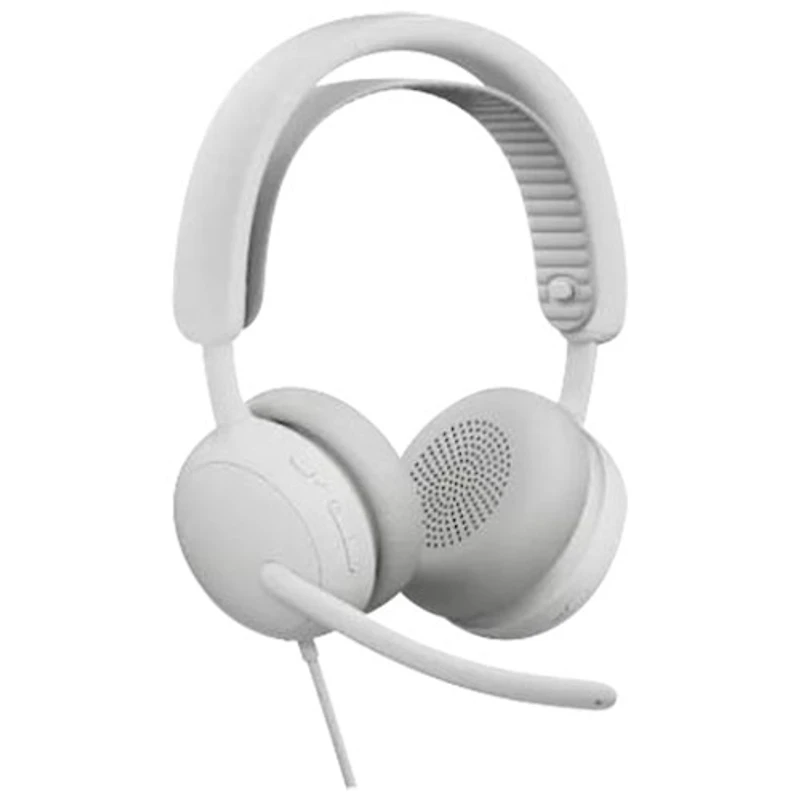 Logitech Zone Wired 2 On-Ear Noise Cancelling Headset - Off-White