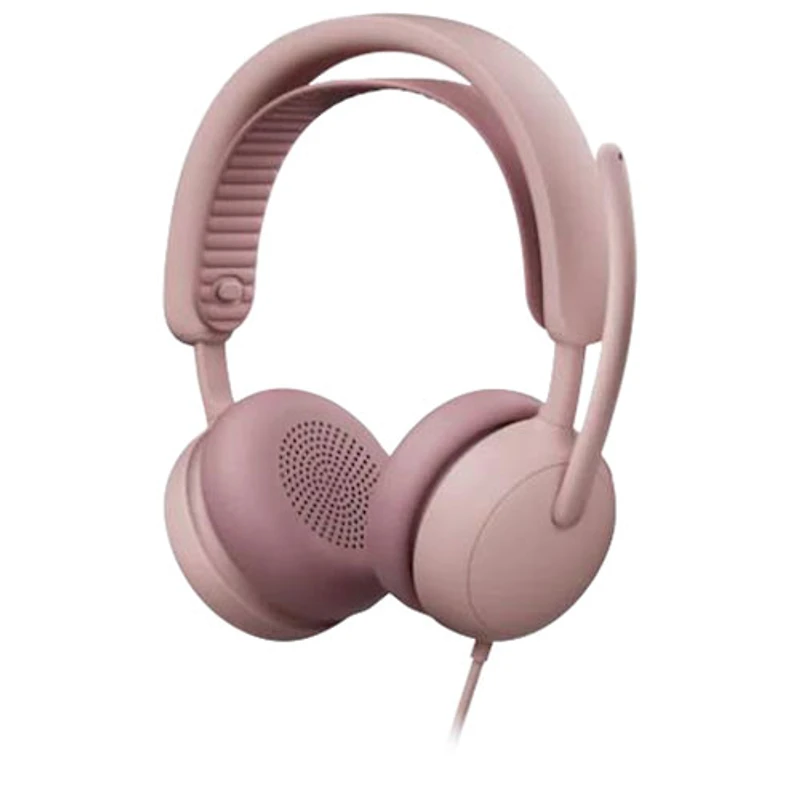Logitech Zone Wired 2 On-Ear Noise Cancelling Headset - Rose