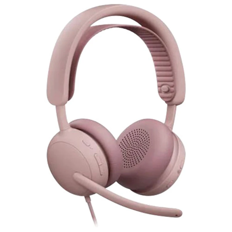 Logitech Zone Wired 2 On-Ear Noise Cancelling Headset - Rose