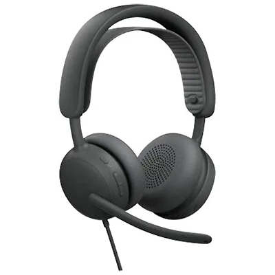 Logitech Zone Wired 2 On-Ear Noise Cancelling Headset (981-001611) - Graphite
