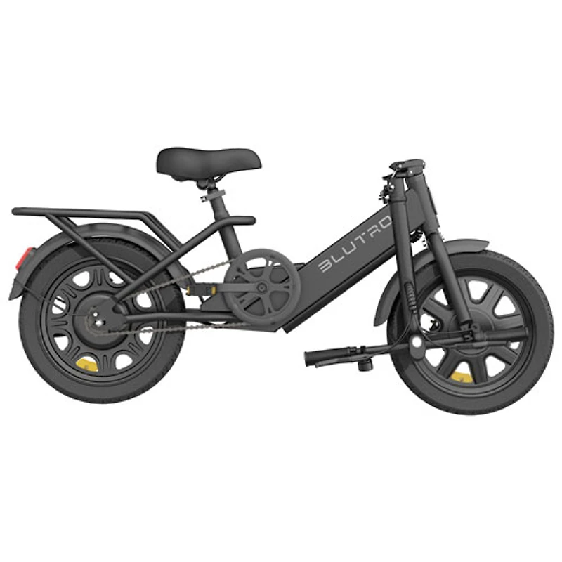 Blutron EB350F V2 Foldable Electric City Bike (350W Motor / 33km Battery Range / 32km/h Top Speed) - Black - Exclusive Retail Partner