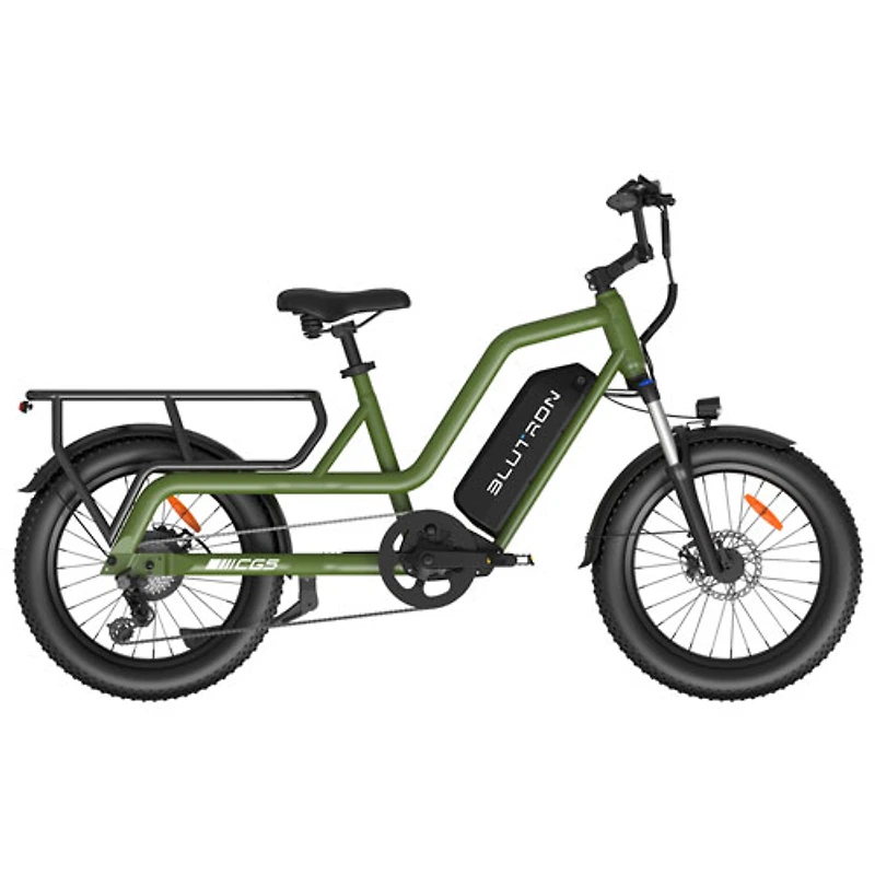 Vélo électrique de transport SCG5 de Blutron (moteur 500 W/autonomie maximale 90 km/vitesse maximale 32 km/h) - Vert olive