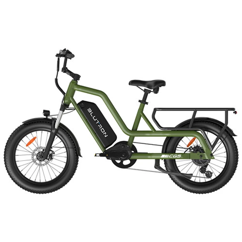 Vélo électrique de transport SCG5 de Blutron (moteur 500 W/autonomie maximale 90 km/vitesse maximale 32 km/h) - Vert olive