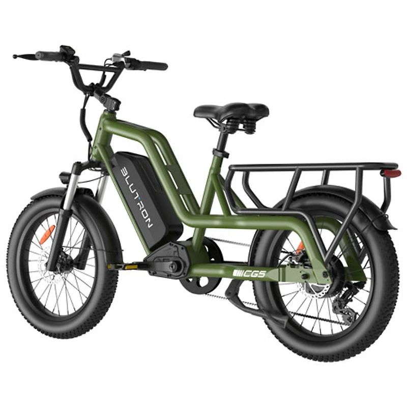 Vélo électrique de transport SCG5 de Blutron (moteur 500 W/autonomie maximale 90 km/vitesse maximale 32 km/h) - Vert olive