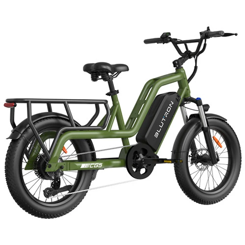 Vélo électrique de transport SCG5 de Blutron (moteur 500 W/autonomie maximale 90 km/vitesse maximale 32 km/h) - Vert olive