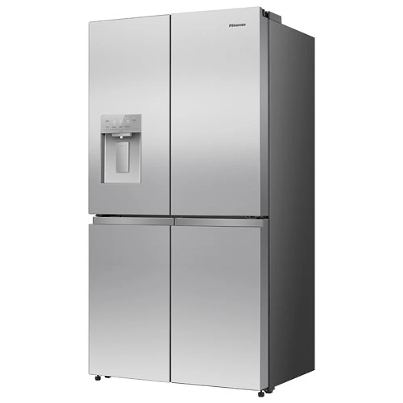 Réfrigérateur à deux portes 22,7 pi³ 36 po avec distributeur d'eau de Hisense (RQ23G4FSEI) - Inox